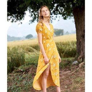 Madewell Silk Wrap Maxi Dress in Butterfly Garden 4